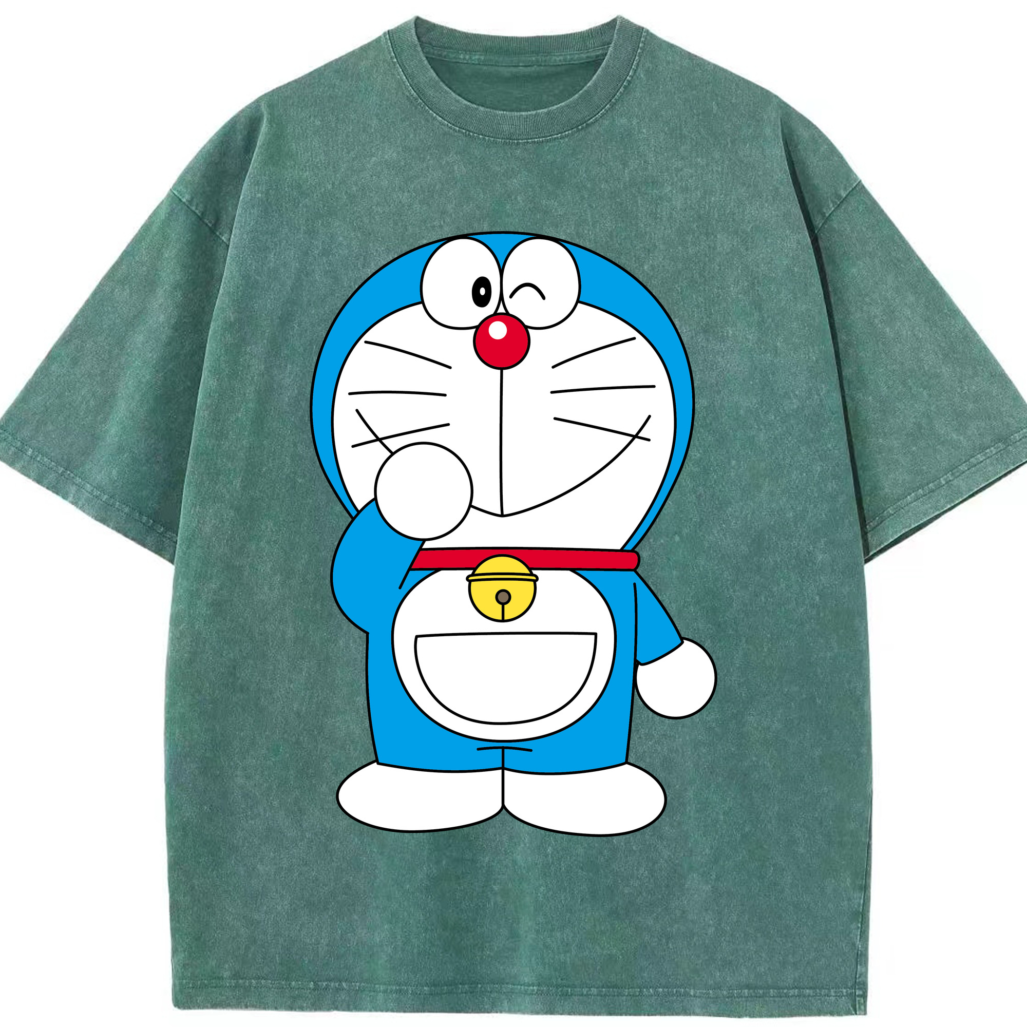 （画像用） ドラえもん Doraemon 綿100% ヴィンテージ風 半袖Tシャツ（フロントプリント）